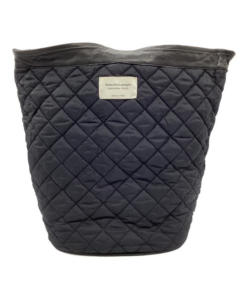 beautiful people（ビューティフルピープル）beautiful people (ビューティフルピープル) ライダースリバーシブルトート ブラックの古着・服飾アイテム