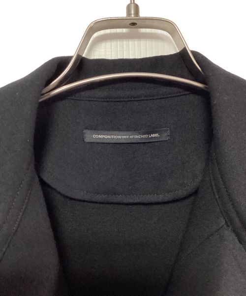 Y's（ワイズ）Y's (ワイズ) W/ FLANNEL HAND STITCHED LEFT FACING SHIRT JACKET ブラック サイズ:記載なしの古着・服飾アイテム