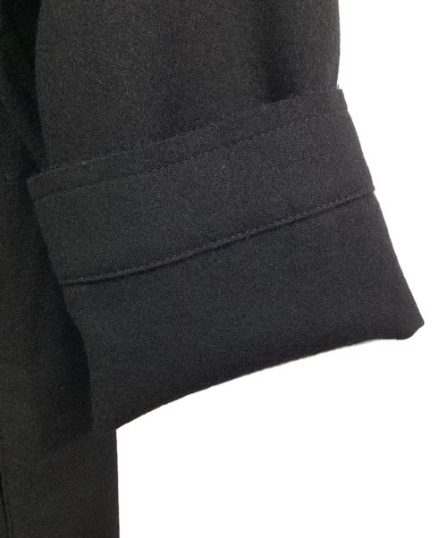 Y's（ワイズ）Y's (ワイズ) W/ FLANNEL HAND STITCHED LEFT FACING SHIRT JACKET ブラック サイズ:記載なしの古着・服飾アイテム