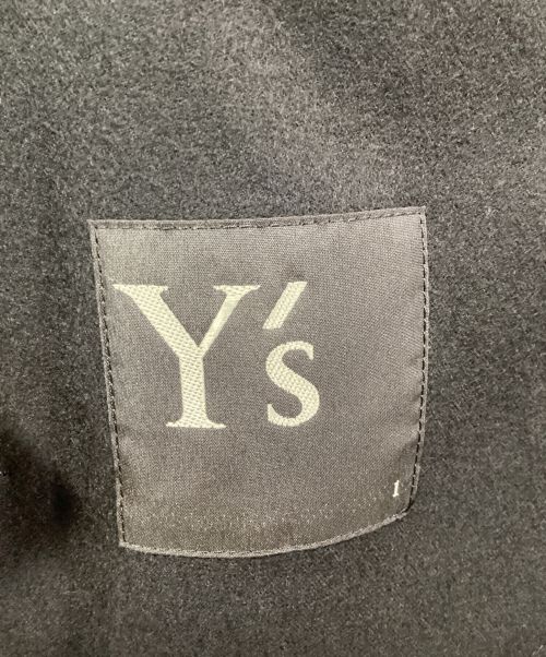 Y's（ワイズ）Y's (ワイズ) W/ FLANNEL HAND STITCHED LEFT FACING SHIRT JACKET ブラック サイズ:記載なしの古着・服飾アイテム