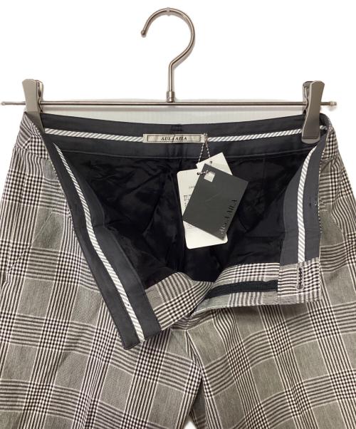 AULA AILA（アウラアイラ）AULA AILA (アウラアイラ) チェックパンツ グレー×ブラック 未使用品の古着・服飾アイテム