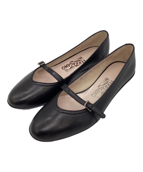 Salvatore Ferragamo（サルヴァトーレ フェラガモ）Salvatore Ferragamo (サルヴァトーレ フェラガモ) ローヒールパンプス ブラック サイズ:5 1/2の古着・服飾アイテム