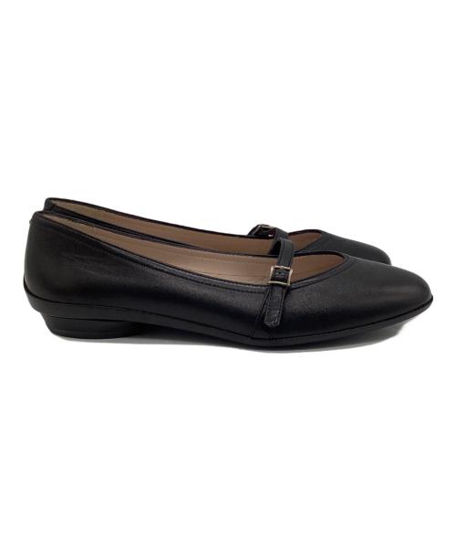 Salvatore Ferragamo（サルヴァトーレ フェラガモ）Salvatore Ferragamo (サルヴァトーレ フェラガモ) ローヒールパンプス ブラック サイズ:5 1/2の古着・服飾アイテム