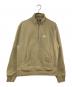 stussy（ステューシー）の古着「OVERDYED STOCK LOGO MOCK HALF ZIP」｜カーキ