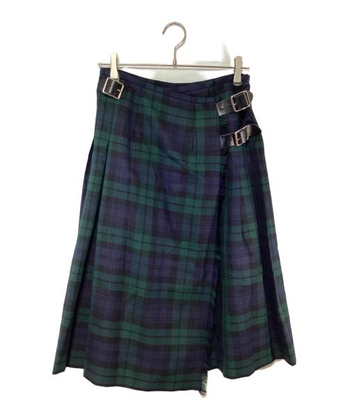 O'NEIL OF DUBLIN（オニールオブダブリン）O'NEIL OF DUBLIN (オニールオブダブリン) スカート ネイビー×グリーン サイズ:I 42の古着・服飾アイテム