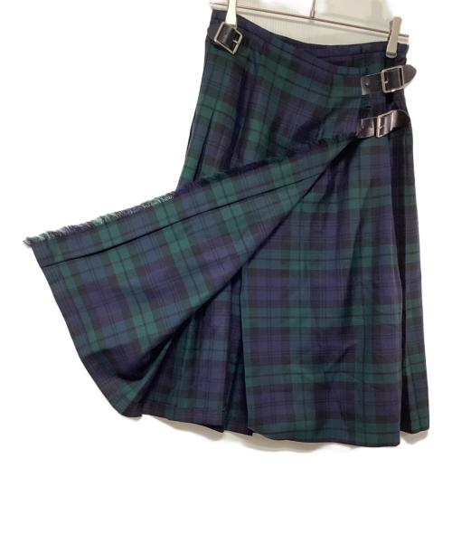 O'NEIL OF DUBLIN（オニールオブダブリン）O'NEIL OF DUBLIN (オニールオブダブリン) スカート ネイビー×グリーン サイズ:I 42の古着・服飾アイテム