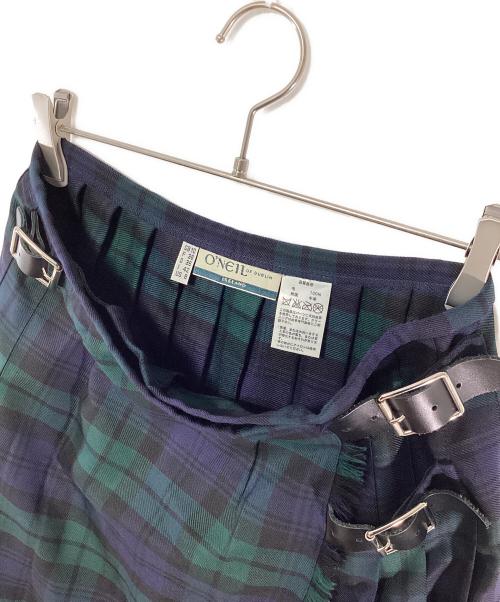 O'NEIL OF DUBLIN（オニールオブダブリン）O'NEIL OF DUBLIN (オニールオブダブリン) スカート ネイビー×グリーン サイズ:I 42の古着・服飾アイテム