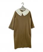 rosy monsterロージーモンスター）の古着「ワンピース」｜ベージュ×ホワイト