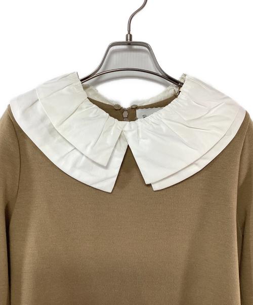 rosy monster（ロージーモンスター）rosy monster (ロージーモンスター) ワンピース ベージュ×ホワイト サイズ:Fの古着・服飾アイテム