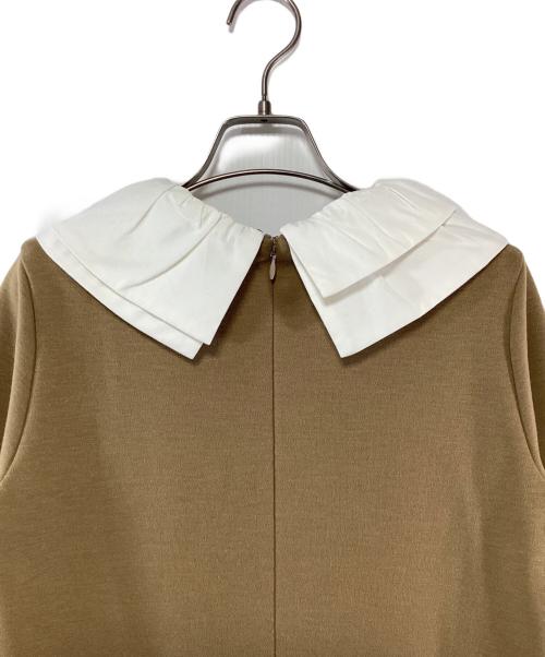 rosy monster（ロージーモンスター）rosy monster (ロージーモンスター) ワンピース ベージュ×ホワイト サイズ:Fの古着・服飾アイテム