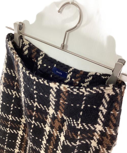 SHIPS（シップス）SHIPS (シップス) john branigan (ジョンブラニガン) ニットスカート ブラック×ブラウン サイズ:Sの古着・服飾アイテム