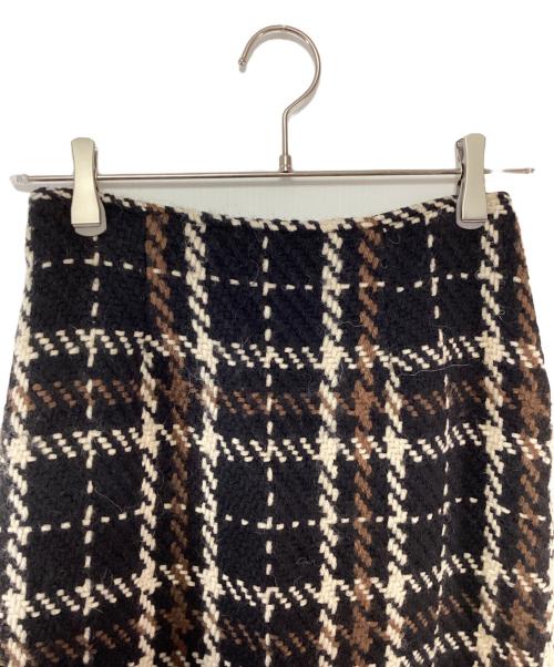 SHIPS（シップス）SHIPS (シップス) john branigan (ジョンブラニガン) ニットスカート ブラック×ブラウン サイズ:Sの古着・服飾アイテム