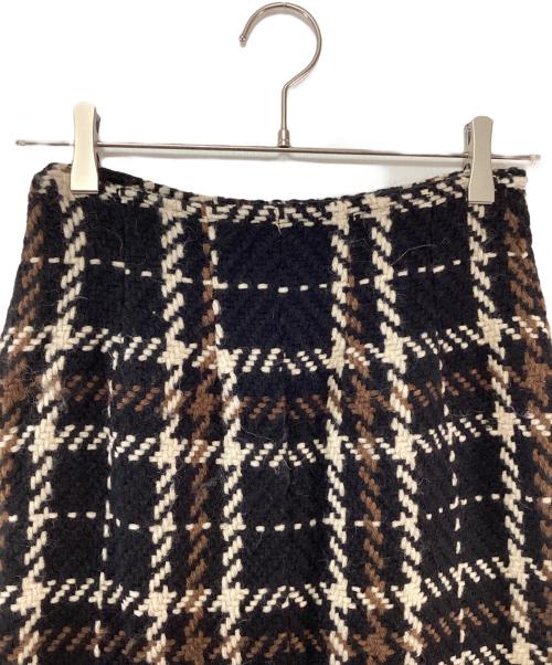 SHIPS（シップス）SHIPS (シップス) john branigan (ジョンブラニガン) ニットスカート ブラック×ブラウン サイズ:Sの古着・服飾アイテム