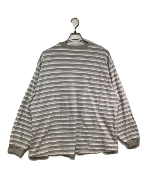 POLYPLOID（ポリプロイド）POLYPLOID (ポリプロイド) ボーダーカットソー グレー×ホワイト サイズ:3の古着・服飾アイテム