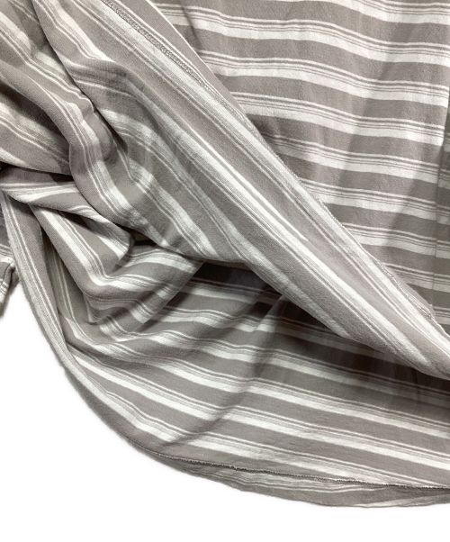 POLYPLOID（ポリプロイド）POLYPLOID (ポリプロイド) ボーダーカットソー グレー×ホワイト サイズ:3の古着・服飾アイテム