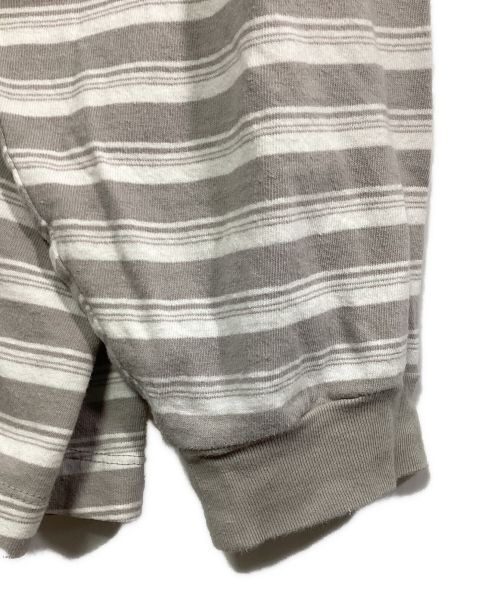 POLYPLOID（ポリプロイド）POLYPLOID (ポリプロイド) ボーダーカットソー グレー×ホワイト サイズ:3の古着・服飾アイテム