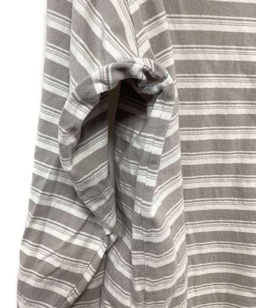 POLYPLOID（ポリプロイド）POLYPLOID (ポリプロイド) ボーダーカットソー グレー×ホワイト サイズ:3の古着・服飾アイテム