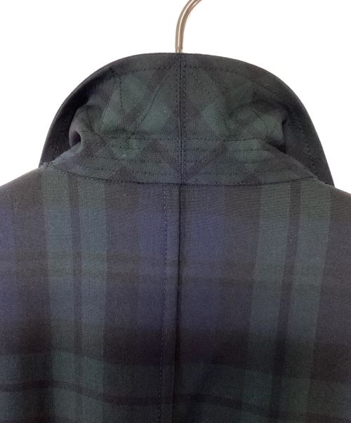 45R（フォーティファイブ・アール）45R (フォーティーファイブアール) 梳毛ウールのブレザー ネイビー×グリーン サイズ:3の古着・服飾アイテム