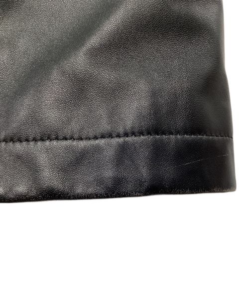 BURBERRY BLACK LABEL（バーバリーブラックレーベル）BURBERRY BLACK LABEL (バーバリーブラックレーベル) ラムレザーコート ブラック サイズ:Mの古着・服飾アイテム