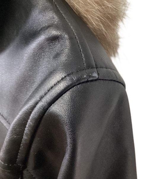 BURBERRY BLACK LABEL（バーバリーブラックレーベル）BURBERRY BLACK LABEL (バーバリーブラックレーベル) ラムレザーコート ブラック サイズ:Mの古着・服飾アイテム