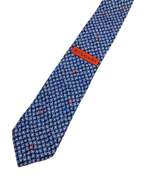 BVLGARI（ブルガリ）BVLGARI (ブルガリ) シルクネクタイ ネイビー×ブルー×ホワイト サイズ:表記なしの古着・服飾アイテム