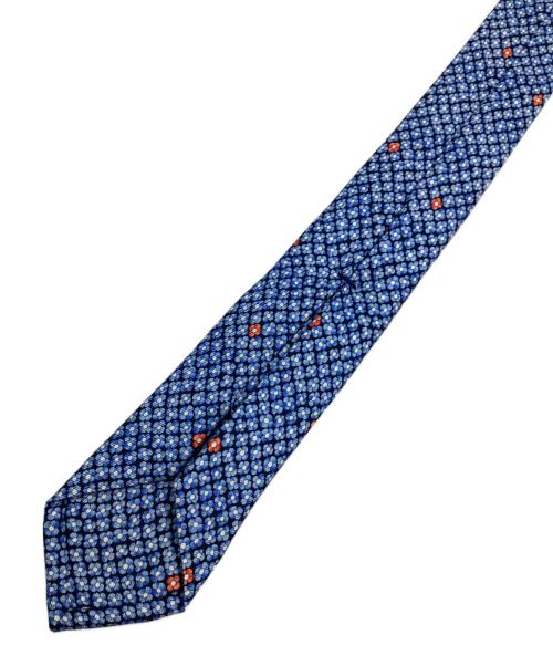 BVLGARI（ブルガリ）BVLGARI (ブルガリ) シルクネクタイ ネイビー×ブルー×ホワイト サイズ:表記なしの古着・服飾アイテム