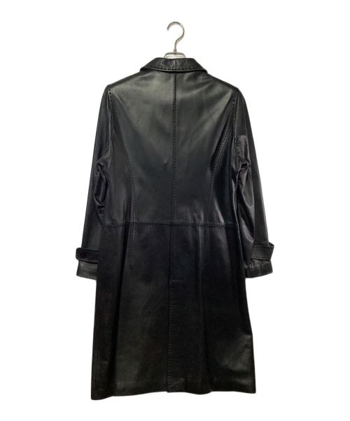 CARVEN（カルヴェン）CARVEN (カルヴェン) レザーコート ブラック サイズ:SIZE 38の古着・服飾アイテム