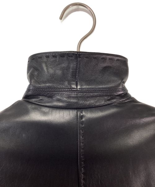 CARVEN（カルヴェン）CARVEN (カルヴェン) レザーコート ブラック サイズ:SIZE 38の古着・服飾アイテム