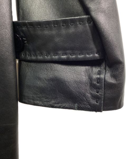 CARVEN（カルヴェン）CARVEN (カルヴェン) レザーコート ブラック サイズ:SIZE 38の古着・服飾アイテム