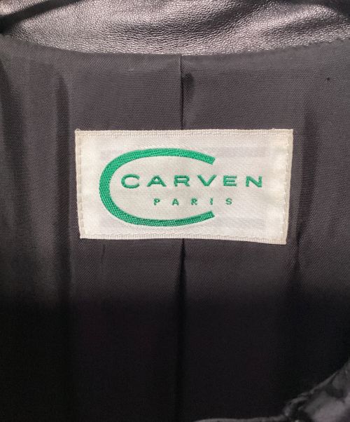 CARVEN（カルヴェン）CARVEN (カルヴェン) レザーコート ブラック サイズ:SIZE 38の古着・服飾アイテム