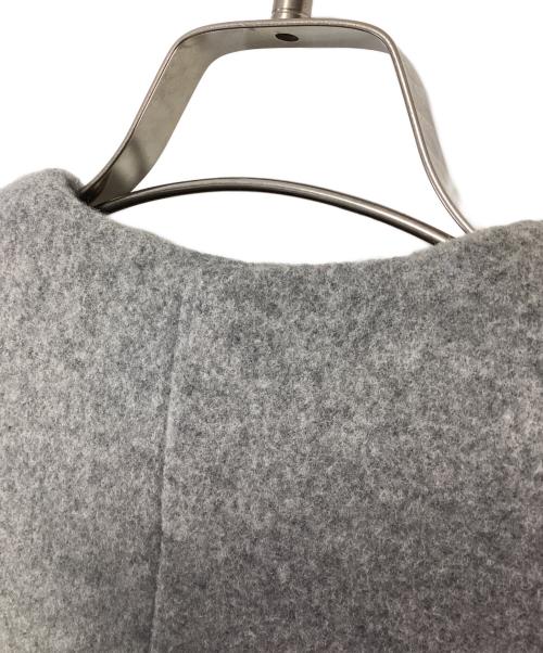 nicholson and nicholson（ニコルソンアンドニコルソン）nicholson and nicholson (ニコルソンアンドニコルソン) ノーカラーウールコート グレー サイズ:38の古着・服飾アイテム