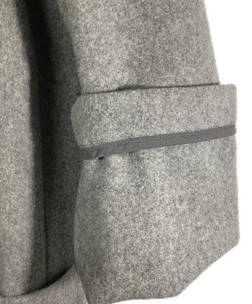 nicholson and nicholson（ニコルソンアンドニコルソン）nicholson and nicholson (ニコルソンアンドニコルソン) ノーカラーウールコート グレー サイズ:38の古着・服飾アイテム