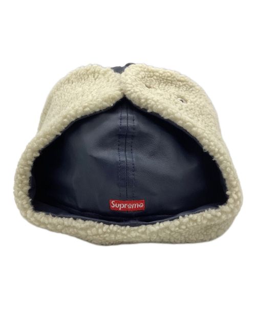 SUPREME（シュプリーム）SUPREME (シュプリーム) New Era (ニューエラ) Leather Earflap Box Logo New Era ネイビー サイズ:59.6cmの古着・服飾アイテム