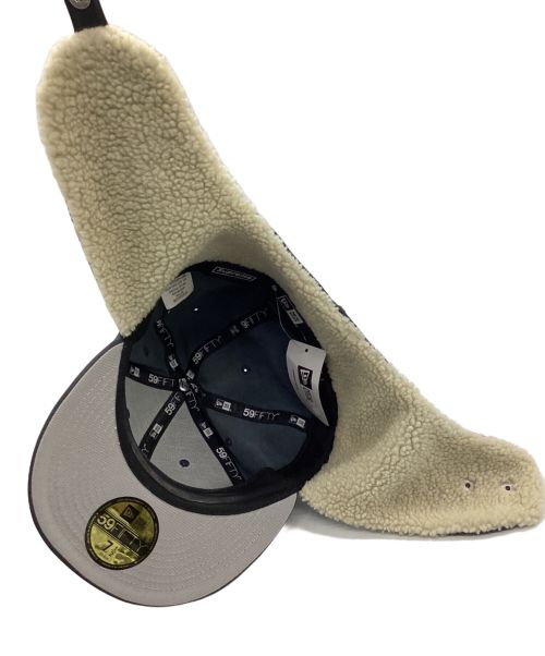 SUPREME（シュプリーム）SUPREME (シュプリーム) New Era (ニューエラ) Leather Earflap Box Logo New Era ネイビー サイズ:59.6cmの古着・服飾アイテム