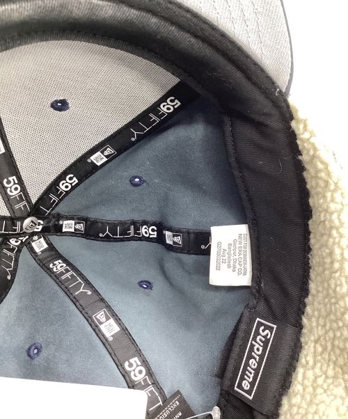 SUPREME（シュプリーム）SUPREME (シュプリーム) New Era (ニューエラ) Leather Earflap Box Logo New Era ネイビー サイズ:59.6cmの古着・服飾アイテム