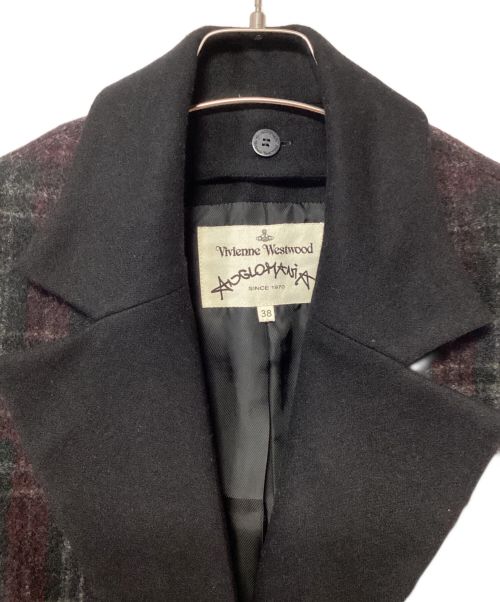 Vivienne Westwood ANGLOMANIA（ヴィヴィアンウエストウッドアングロマニア）Vivienne Westwood ANGLOMANIA (ヴィヴィアンウエストウッドアングロマニア) チェスターコート ブラック×レッド サイズ:SIZE 38の古着・服飾アイテム