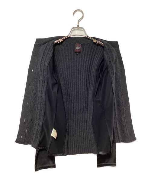 Jean Paul GAULTIER CLASSIQUE（ジャンポールゴルチエクラシック）Jean Paul GAULTIER CLASSIQUE (ジャンポールゴルチエクラシック) ニット切替ブラウス ブラック サイズ:SIZE 40の古着・服飾アイテム