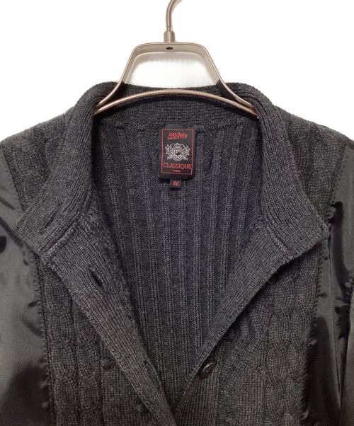 Jean Paul GAULTIER CLASSIQUE（ジャンポールゴルチエクラシック）Jean Paul GAULTIER CLASSIQUE (ジャンポールゴルチエクラシック) ニット切替ブラウス ブラック サイズ:SIZE 40の古着・服飾アイテム