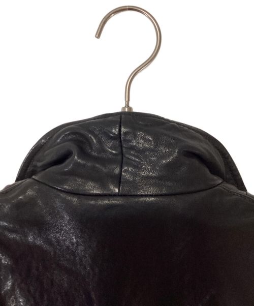 beautiful people（ビューティフルピープル）beautiful people (ビューティフルピープル) ダブルブレストレザーライダースジャケット ブラック サイズ:140の古着・服飾アイテム