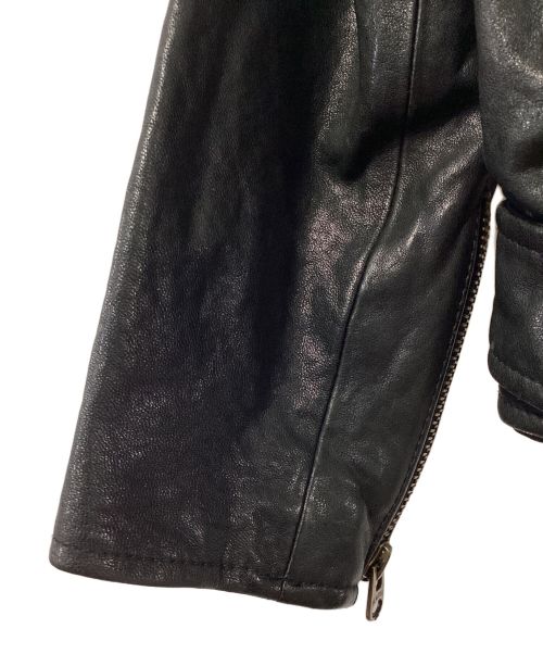 beautiful people（ビューティフルピープル）beautiful people (ビューティフルピープル) ダブルブレストレザーライダースジャケット ブラック サイズ:140の古着・服飾アイテム