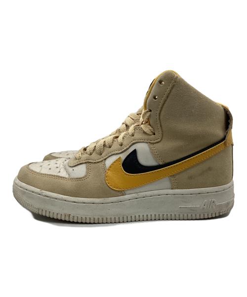 NIKE（ナイキ）NIKE (ナイキ) NIKE AIR FORCE 1 HIGH SE イエロー×ベージュ サイズ:22.5の古着・服飾アイテム