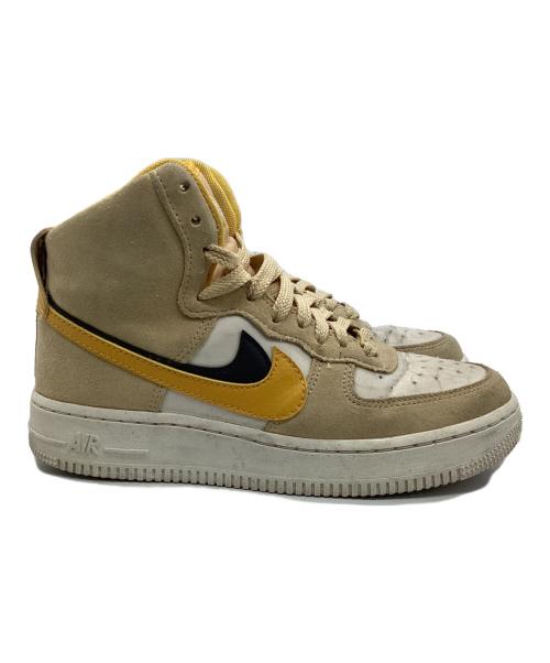 NIKE（ナイキ）NIKE (ナイキ) NIKE AIR FORCE 1 HIGH SE イエロー×ベージュ サイズ:22.5の古着・服飾アイテム