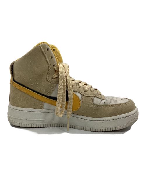 NIKE（ナイキ）NIKE (ナイキ) NIKE AIR FORCE 1 HIGH SE イエロー×ベージュ サイズ:22.5の古着・服飾アイテム