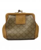 CELINEセリーヌ）の古着「がま口財布　マカダム」｜ベージュ×キャメル