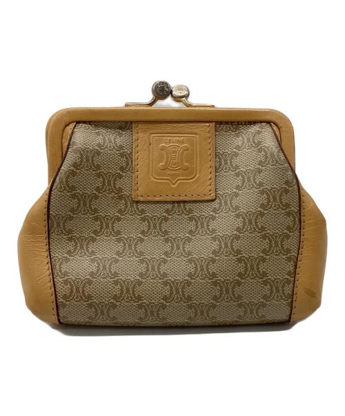 CELINE（セリーヌ）CELINE (セリーヌ) がま口財布　マカダム ベージュ×キャメルの古着・服飾アイテム