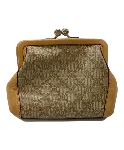 CELINE（セリーヌ）CELINE (セリーヌ) がま口財布　マカダム ベージュ×キャメルの古着・服飾アイテム