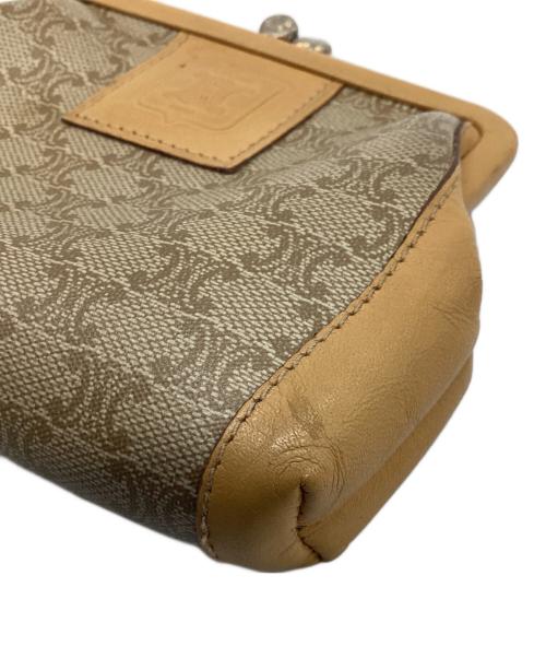 CELINE（セリーヌ）CELINE (セリーヌ) がま口財布　マカダム ベージュ×キャメルの古着・服飾アイテム