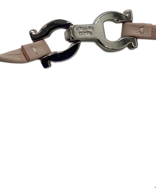 Salvatore Ferragamo（サルヴァトーレ フェラガモ）Salvatore Ferragamo (サルヴァトーレ フェラガモ) レザーベルトブレスレット ライトピンクの古着・服飾アイテム