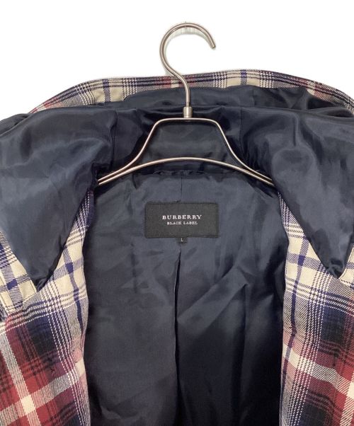 BURBERRY BLACK LABEL（バーバリーブラックレーベル）BURBERRY BLACK LABEL (バーバリーブラックレーベル) ダッフルダウンジャケット トリコロールカラー サイズ:Lの古着・服飾アイテム