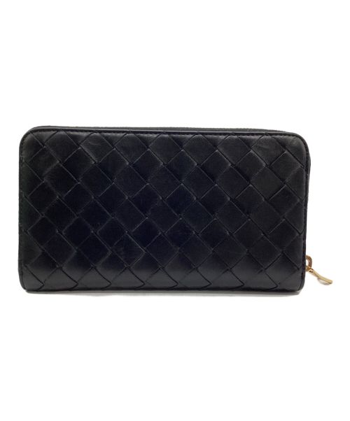 BOTTEGA VENETA（ボッテガベネタ）BOTTEGA VENETA (ボッテガベネタ) 長財布 イントレチャート ブラックの古着・服飾アイテム